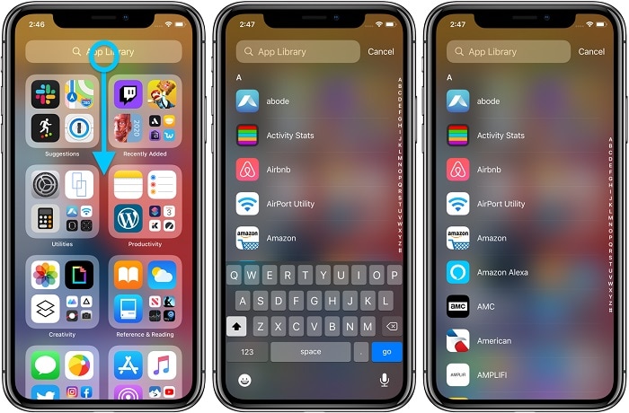 ios 14 app library