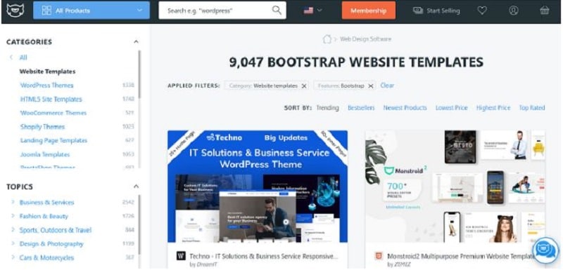 bootstrap website templates