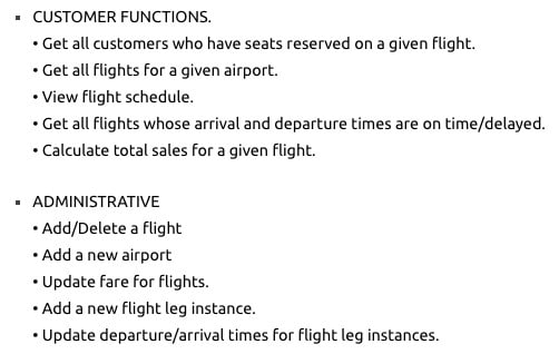 software requirements document example