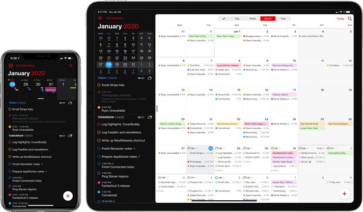 fantstical 2 calendar ui design