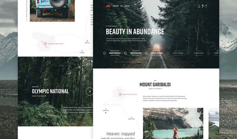 single page design inspiration