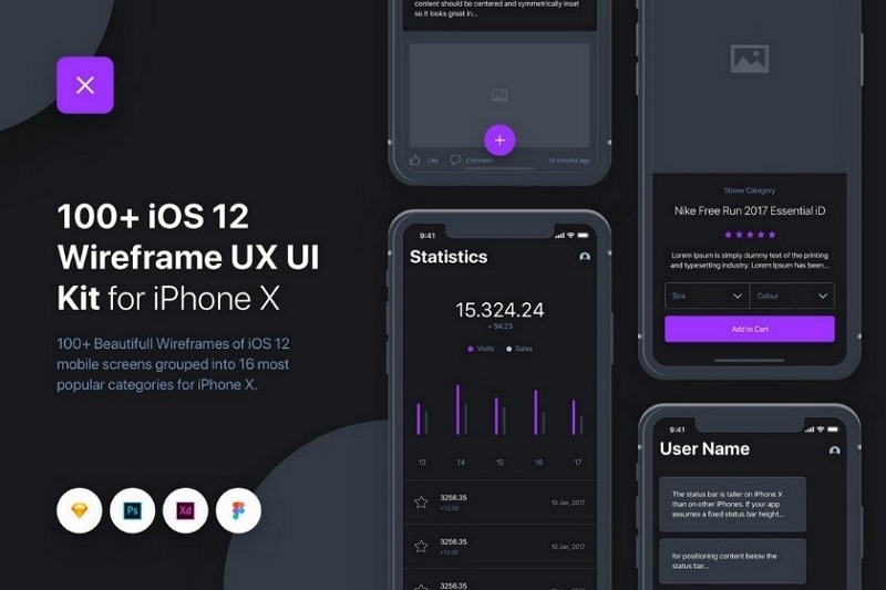 web app wireframe template