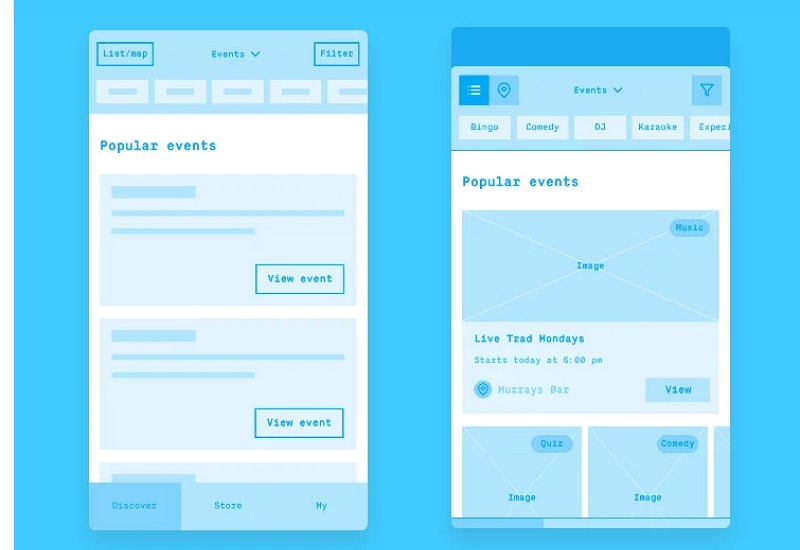 mobile wireframe template