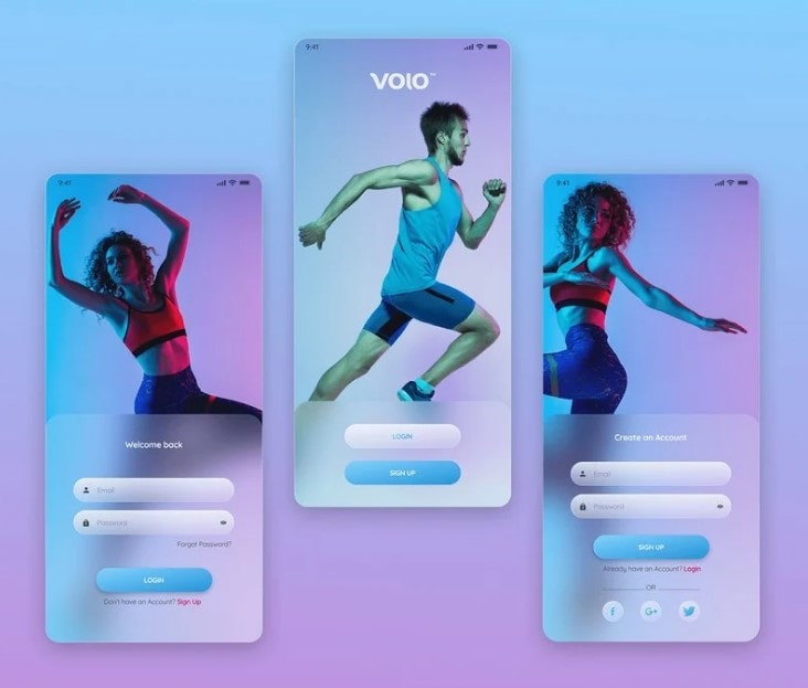 glass morphism ui