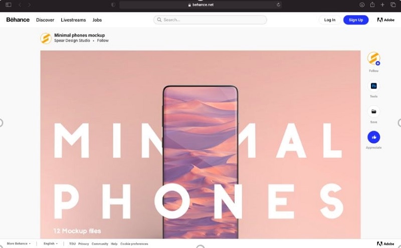 behance free mockup