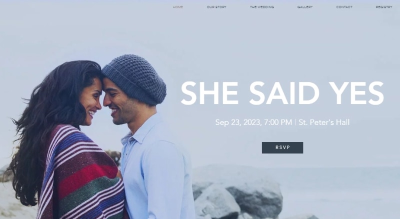 wix wedding website