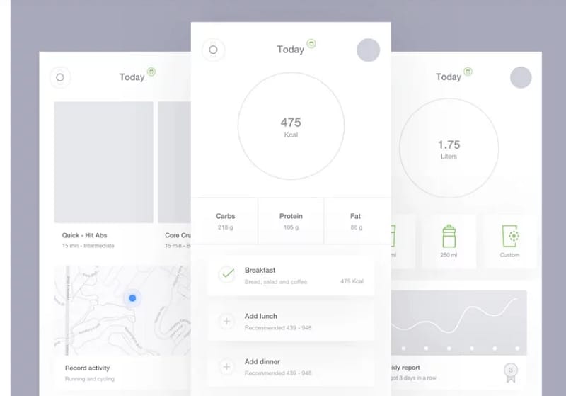 mobile website wireframe template