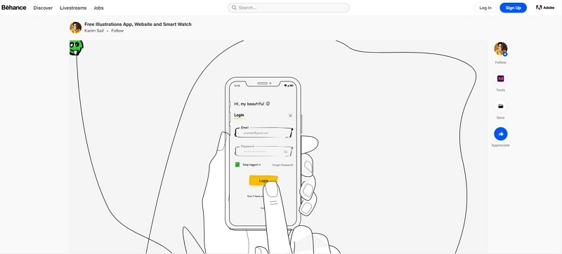 behance free mockup