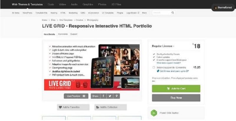portfolio photography template