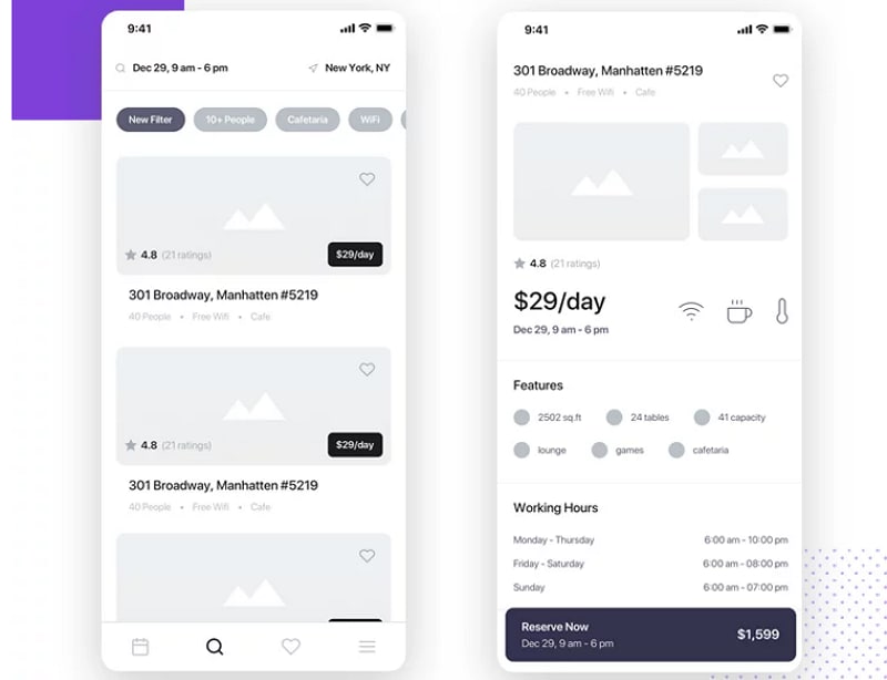 app design wireframe template