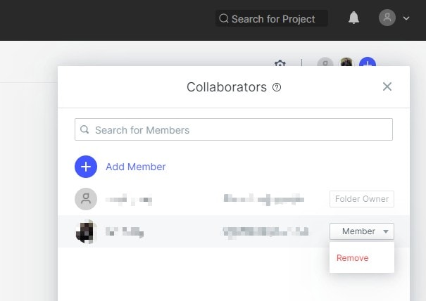 delete folder members