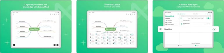 edrawmind feature showcase on app store
