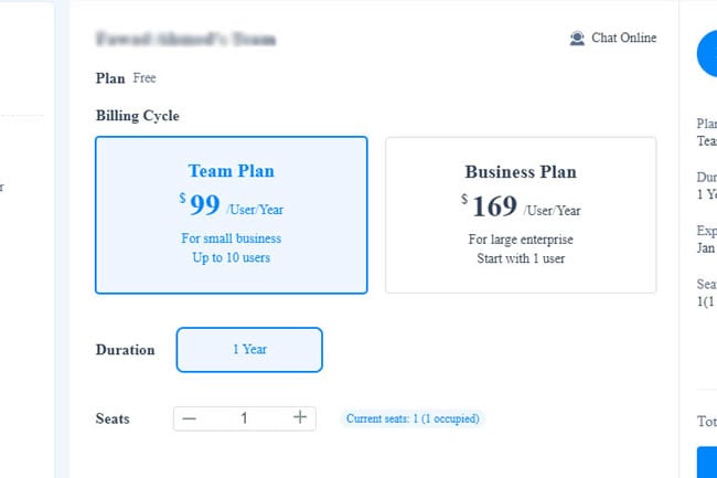 purchase team plan