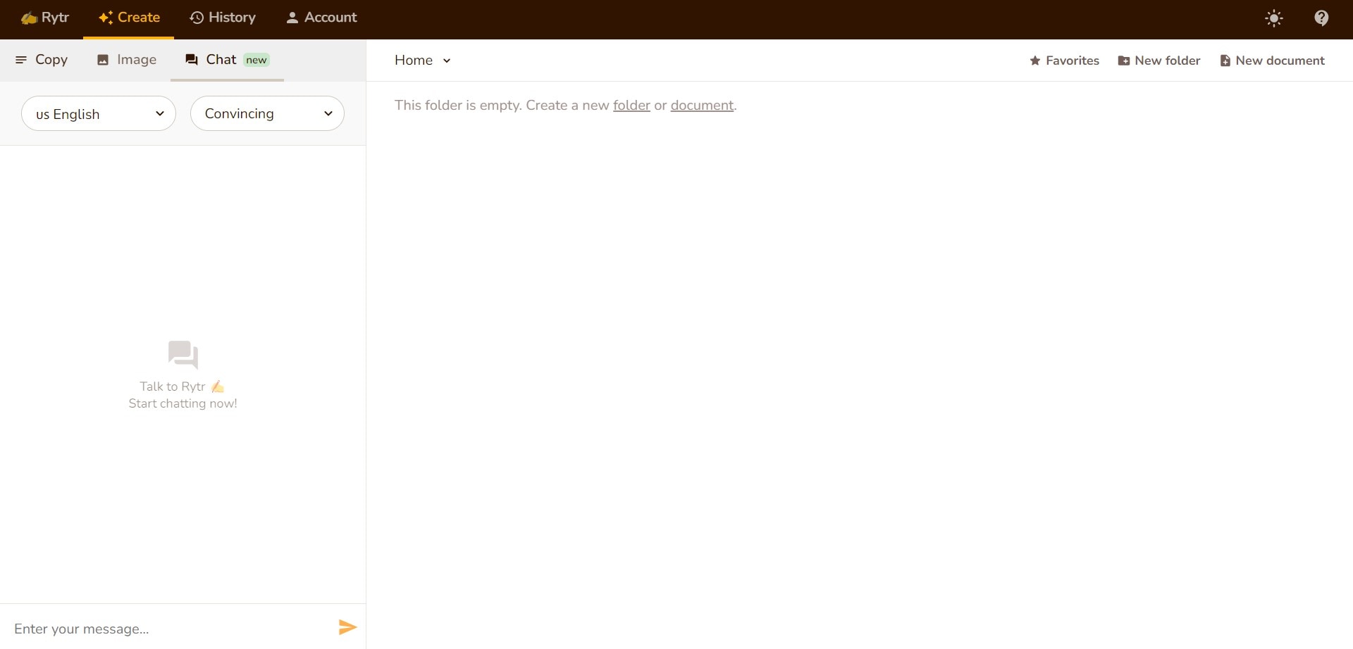  rytr chat interface