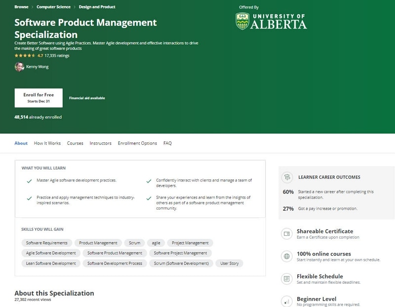 free product management courses