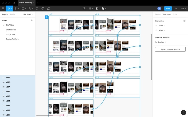clickable wireframe
