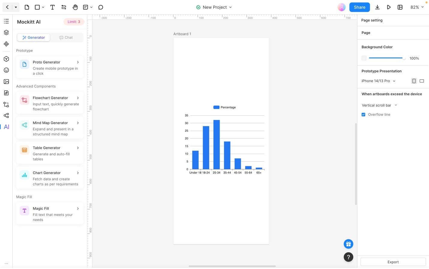 mockitt ai interface