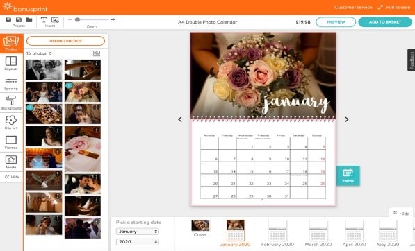 create your own photo calendar online free