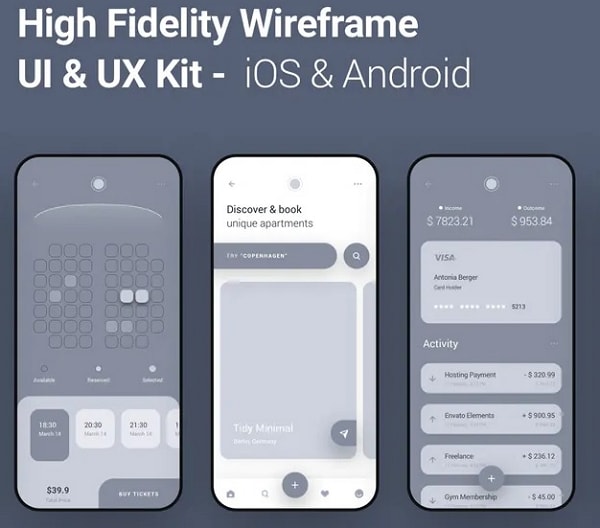 iphone wireframe kit