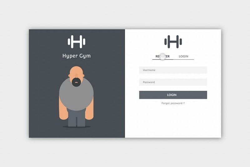 sign up page design