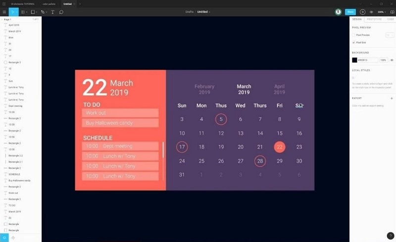calendar ui kit figma