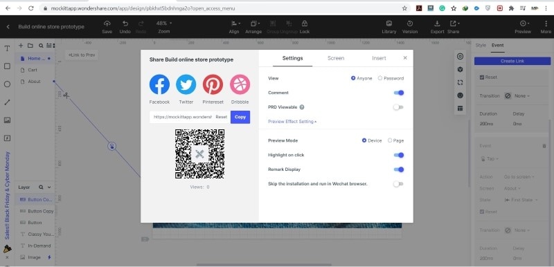 build online store mockitt