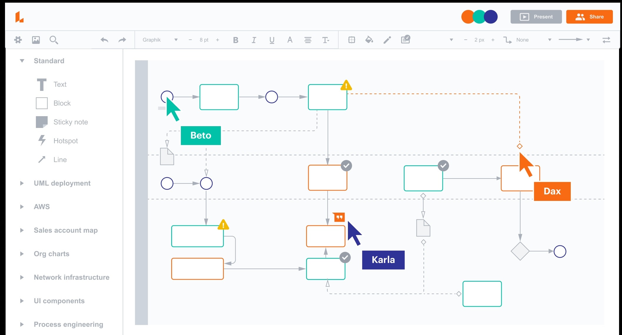 lucidchart user interface