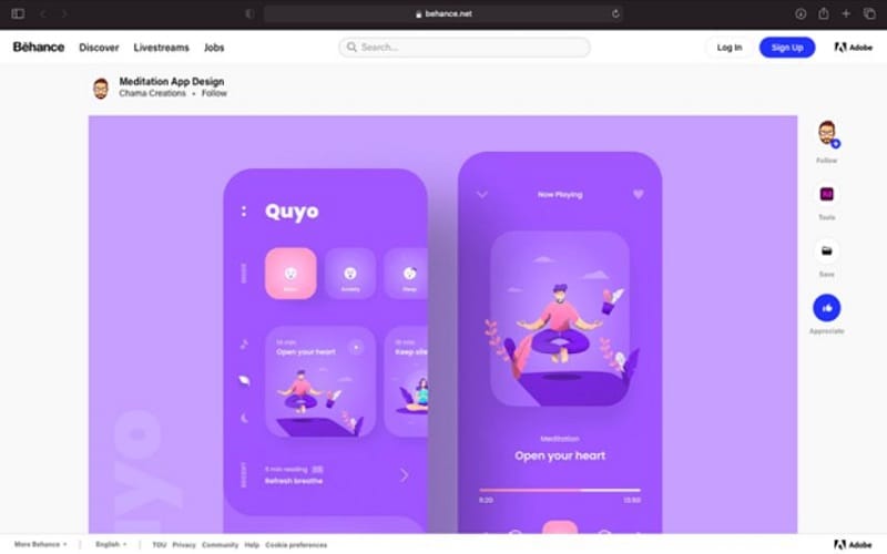  behance mobile app design