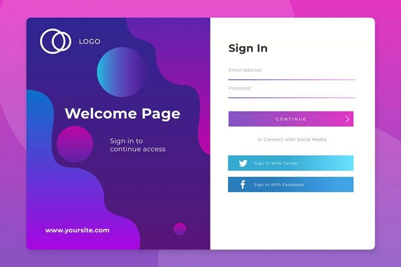 admin login page design