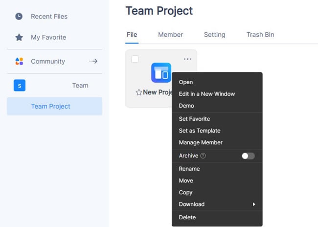 choose a project