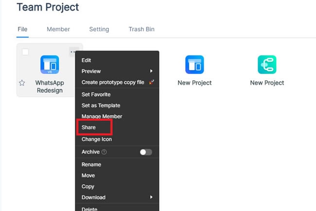 share prototype directly