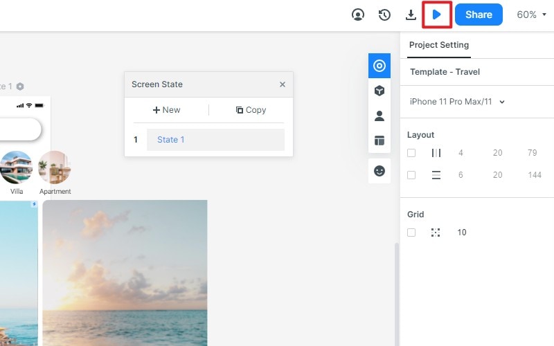 scrolling adobe xd