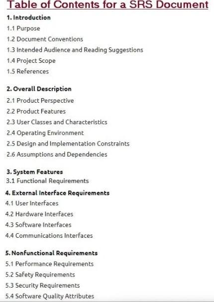 software requirements document