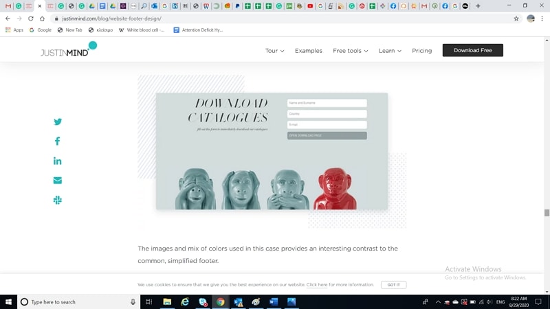 css footer design codepen