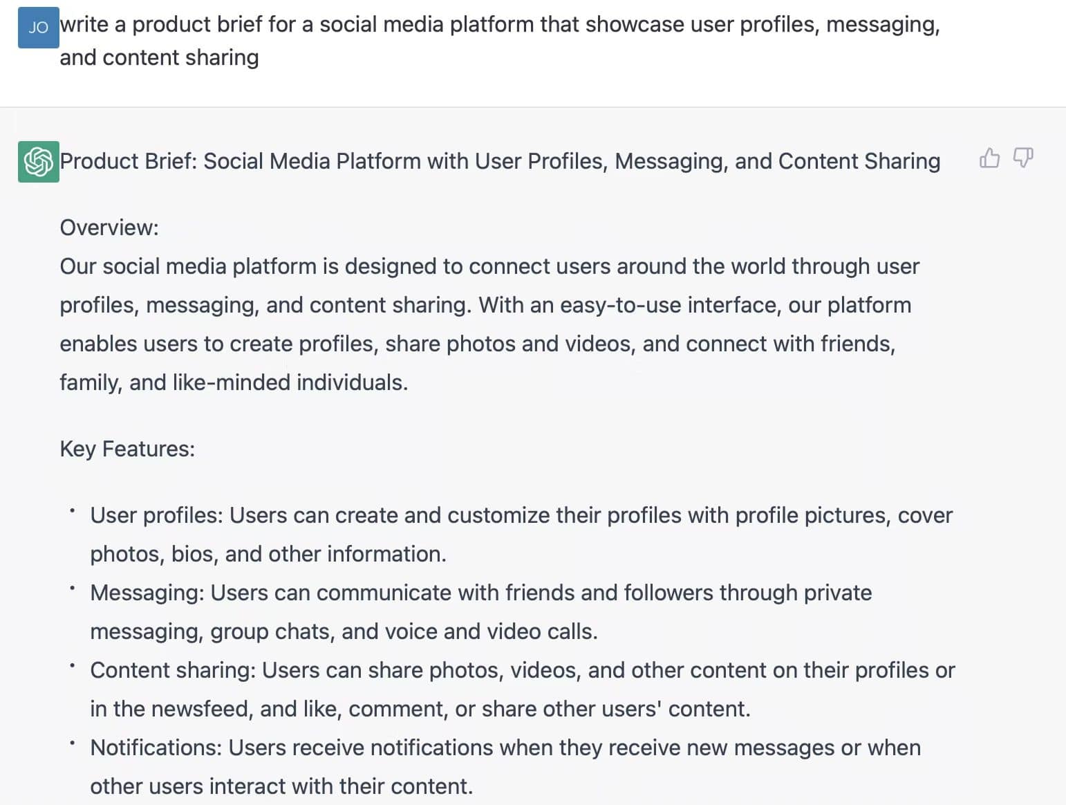 chatgpt provides social media platform ideas