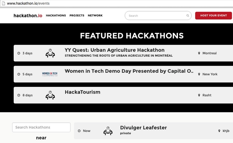 hackathon website template