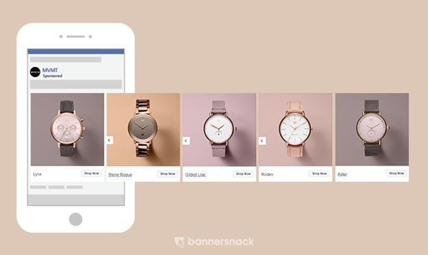 facebook carousel ad examples