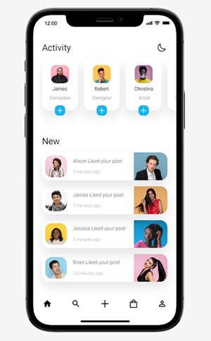 mobile app high-fidelity prototype