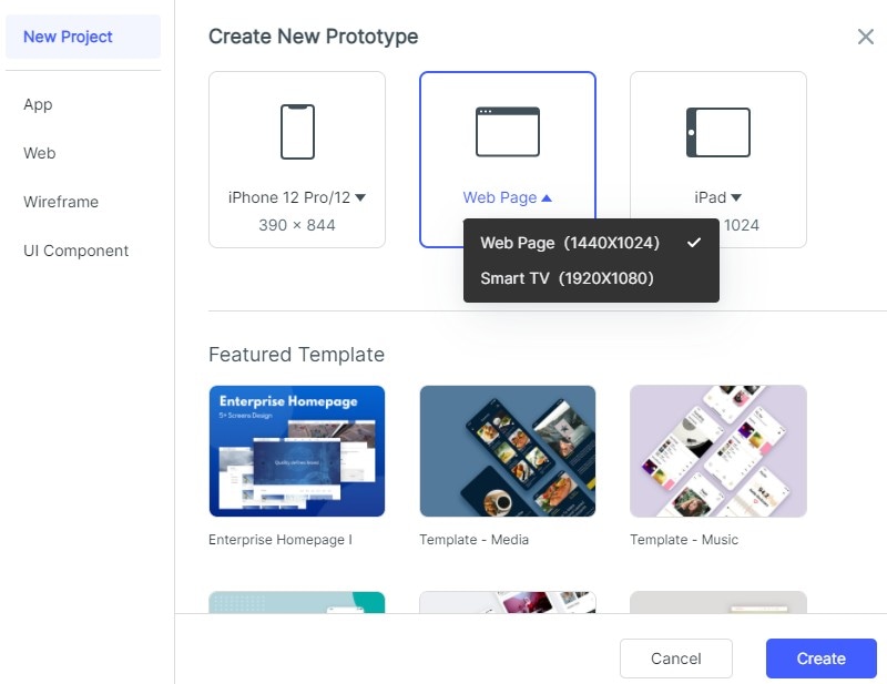 website homepage design