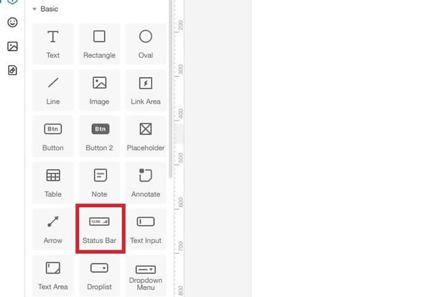 status bar