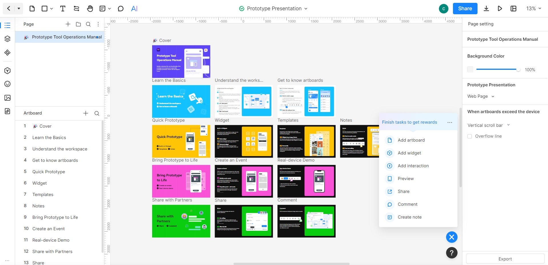 mockitt create prototype interface