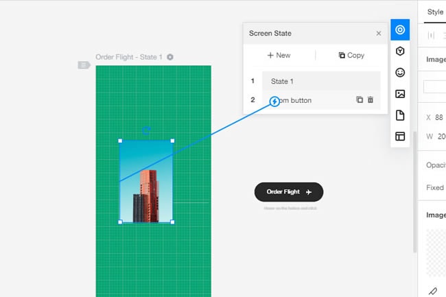 create screen interaction