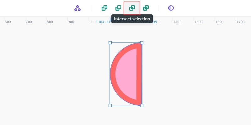 intersect selection of boolean operations