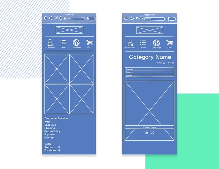 ecommerce wireframe examples
