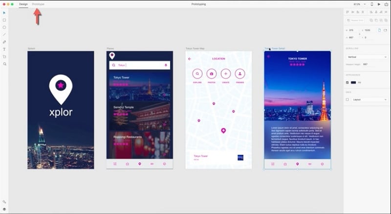 sketch clickable prototype