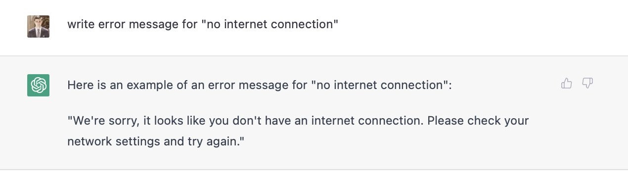 error message generated by chatgpt