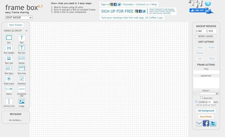 frame box interface