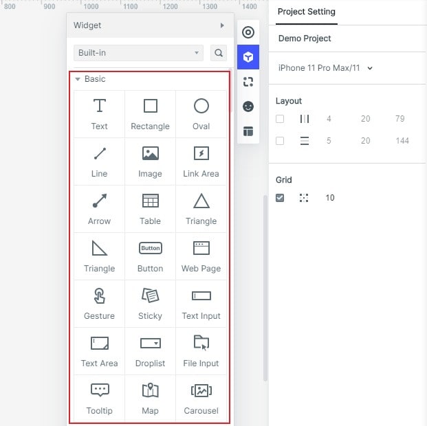 use built in widgets