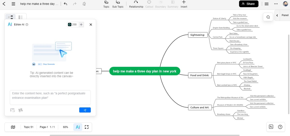 edrawmind ai user interface