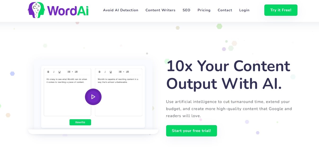 the interface of wordai